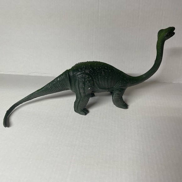 Dor Mei Vintage Dinosaur Toy Brontosaurus Rubber 1980s 17” Long - Picture 1 of 10